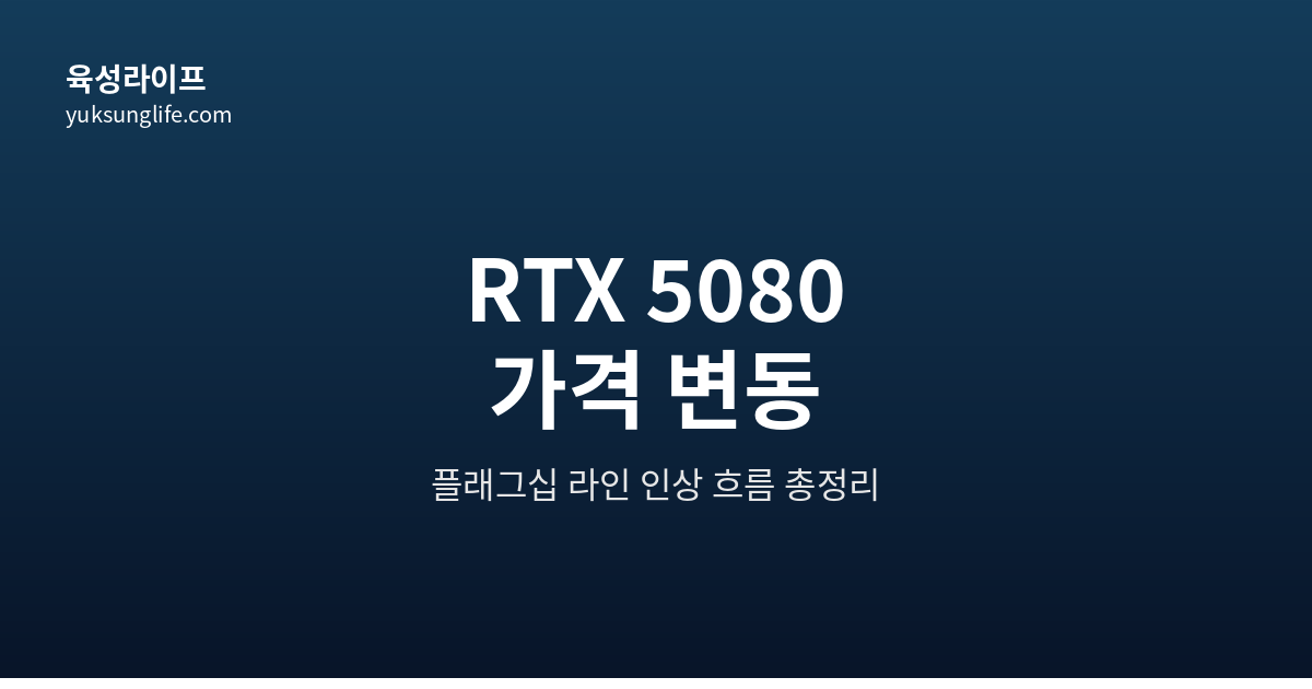 RTX 5080 가격